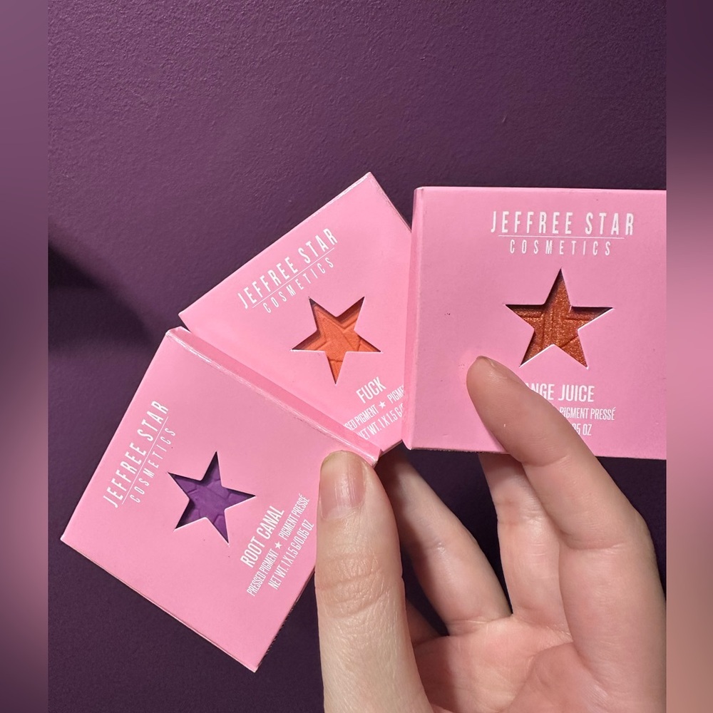 Jeffree Star Cosmetics eyeshadow singles bundle of 3